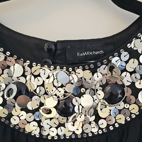 R&M Richards Black Midi Dress Size M - Picture 2 of 9